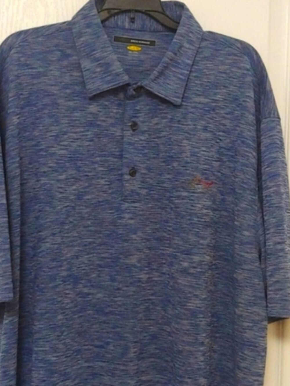 Greg Norman Heathered Blue Short Sleeve Polo Shirt. Size XXL
